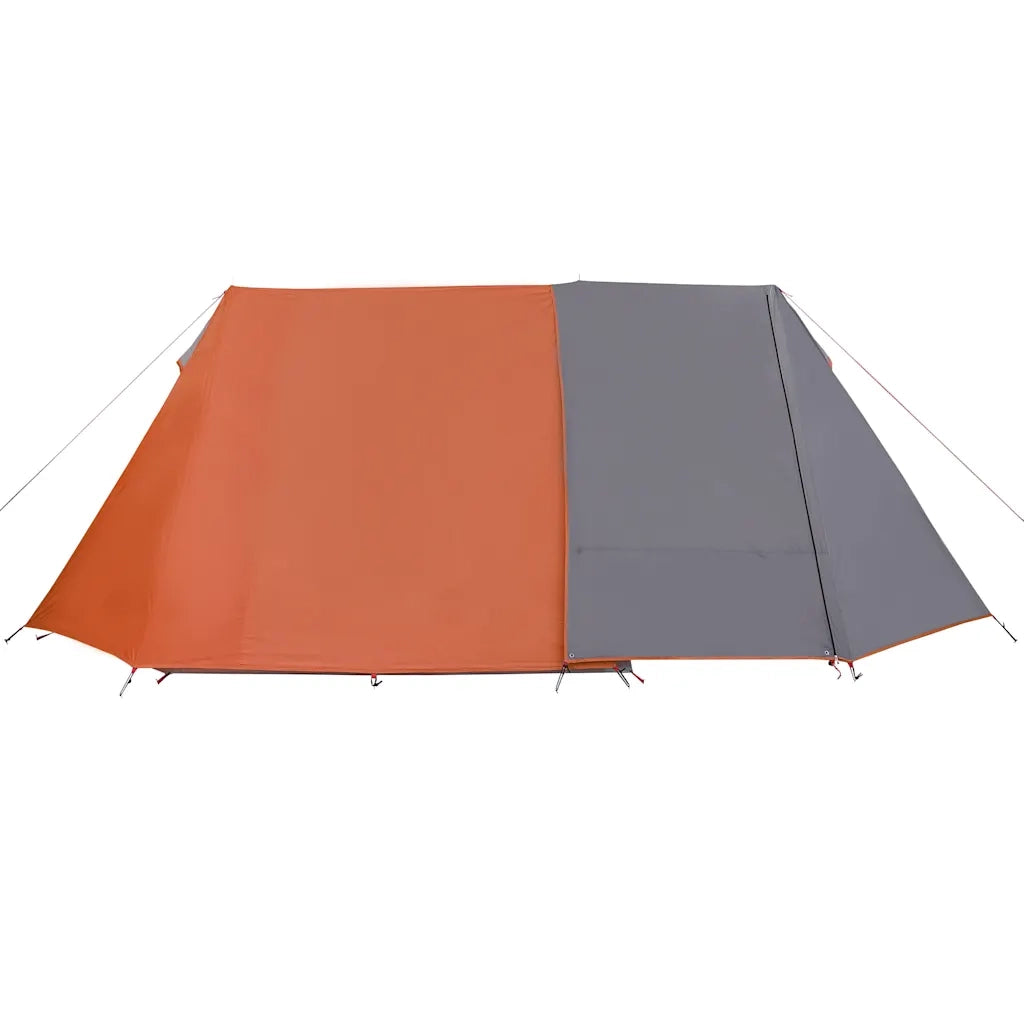 Tenda da Campeggio 3 Persone-Tenda per Escursionismo Grigio e Arancione Impermeabile