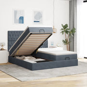 Struttura Letto Pouf con Materassi 160x200 cm in Velluto 3313785
