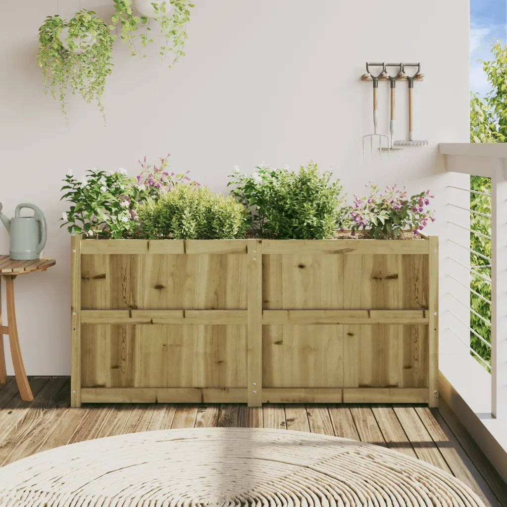 Fioriera da Giardino-Vaso da Esterno 150x50x70 cm in Legno di Pino Impregnato