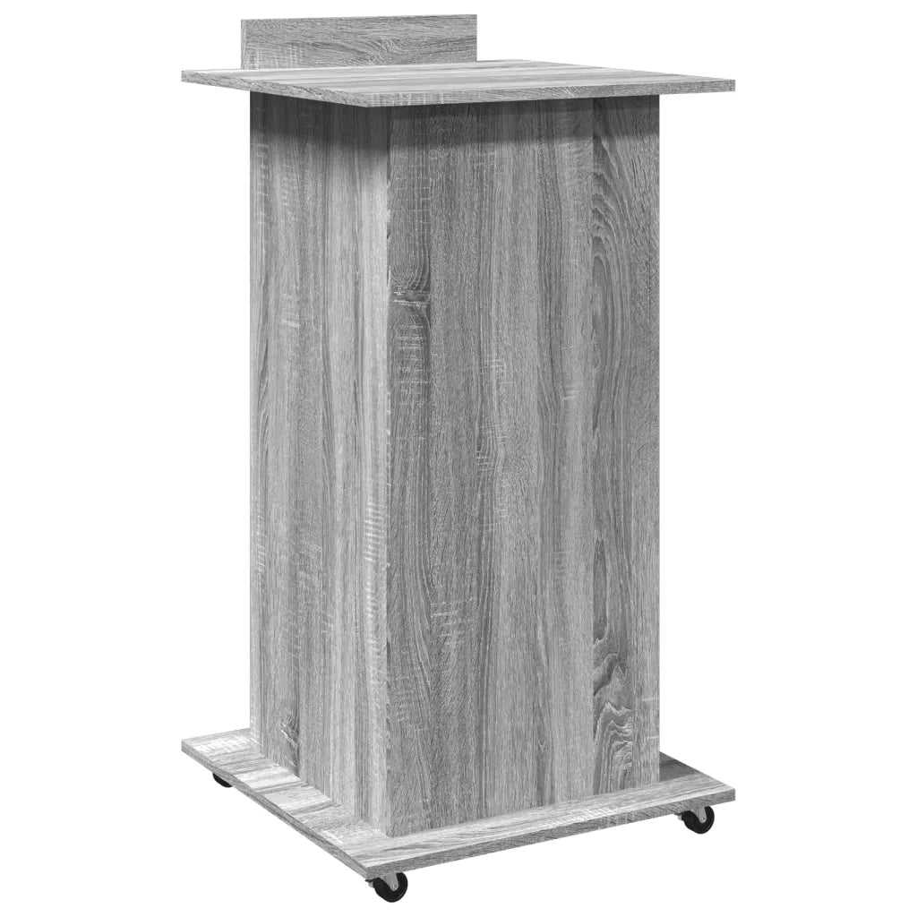 Leggio con Ruote Cassetto Grigio Sonoma 55x55x107cm Multistrato CFW3083740