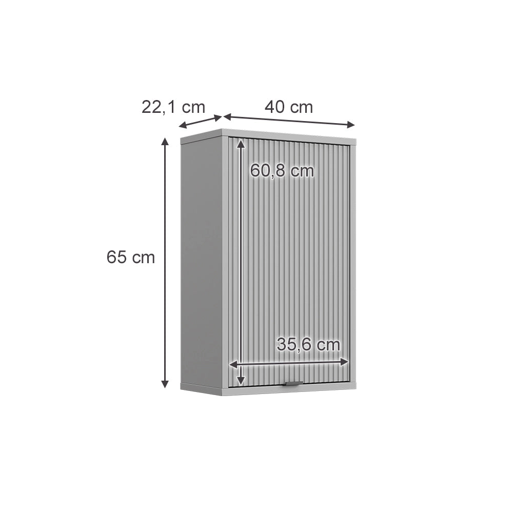 Vicco Mobile bagno Grigio 40 x 65 cm con 2 ripiani