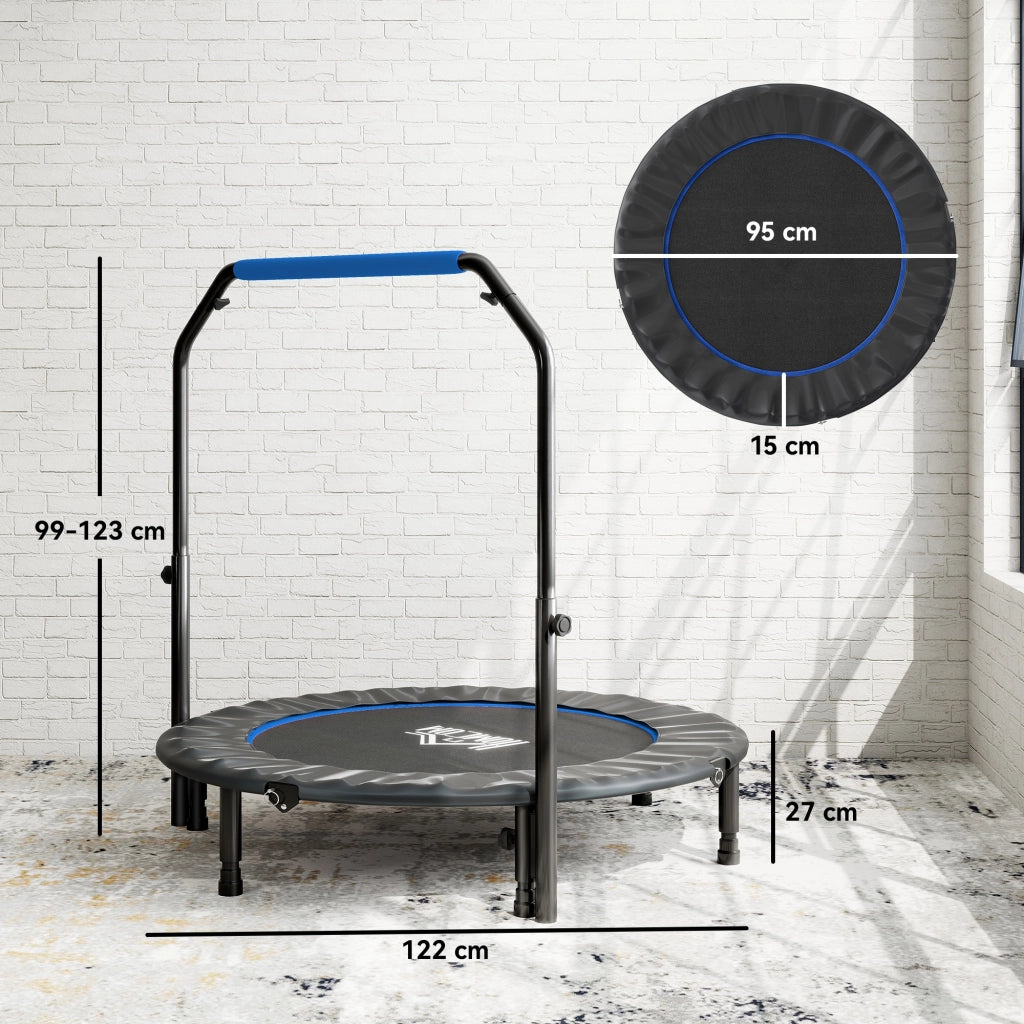Letto a Soppalco con Rete a Doghe ¨C Zephmum ¨C Nero e Blu 122x122 cm
