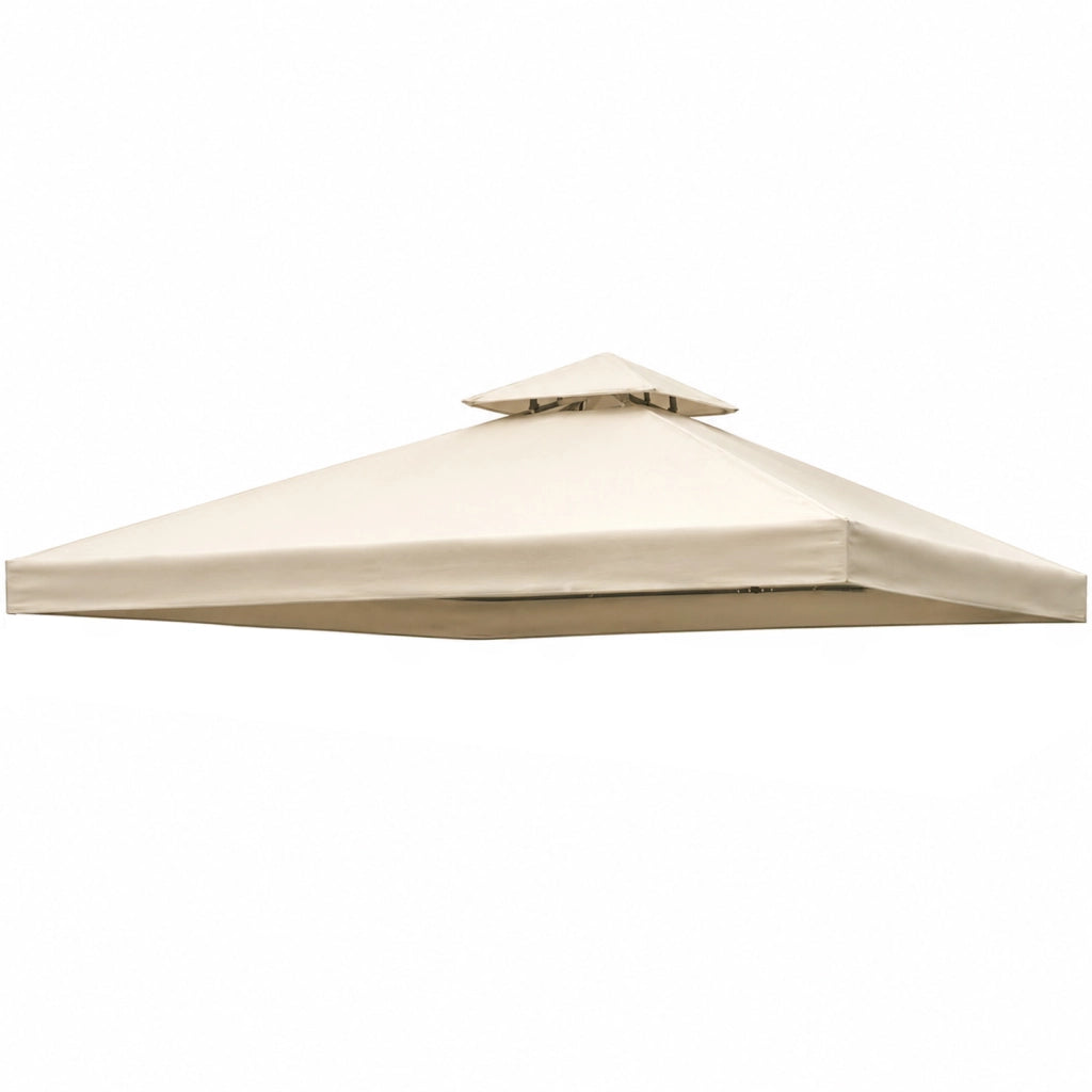 Telo Di Ricambio Per Gazebo In Poliestere Con Air Vent Traspirante Protezione Da Sole Pioggia E Agenti Atmosferici Per Giardino Patio Terrazza Outdoor 3 x 3 M Beige