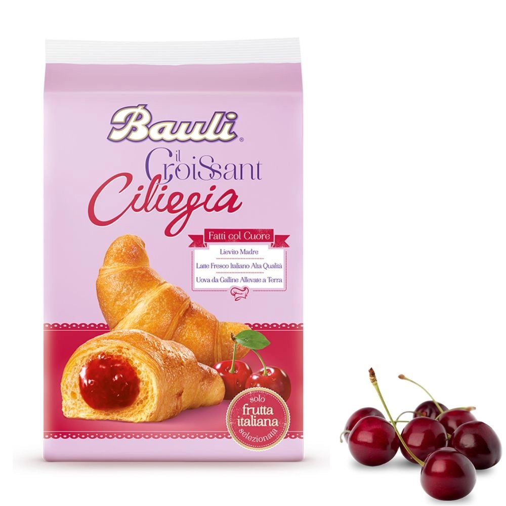Bauli croissant farciti alla ciliegia in confezione da 6 croissant - 300 grammi totali