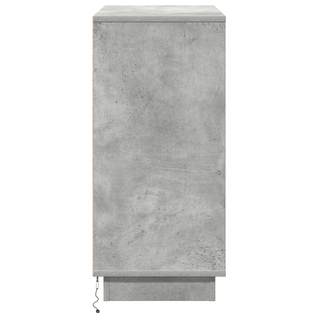 Mobile con LED Grigio Cemento 71x34,5x75 cm Legno Ingegnerizzato