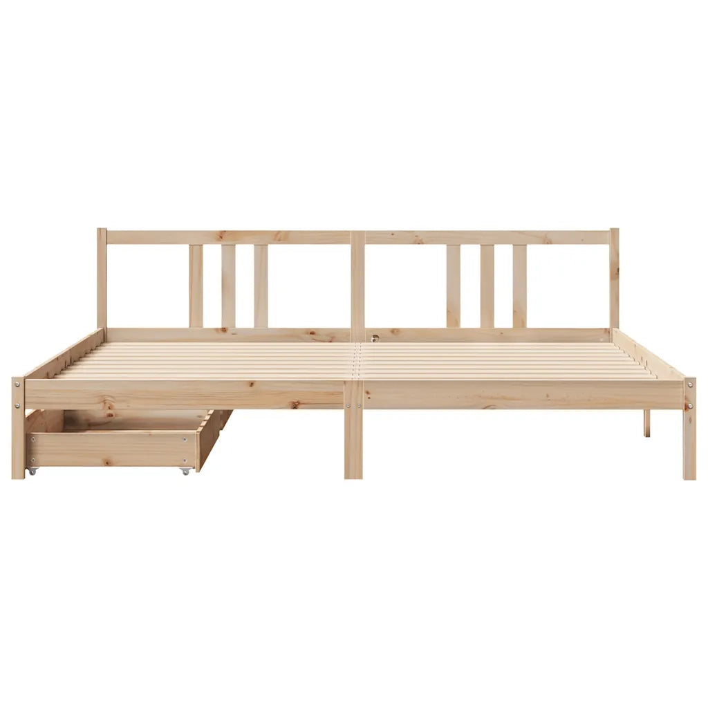 Letto senza Materasso 200x200 cm in Legno Massello di Pino 3301644
