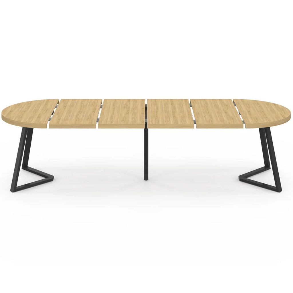 IDMarket - SELMA tavolo da pranzo rotondo allungabile 4-10 persone effetto legno faggio 110-300 cm