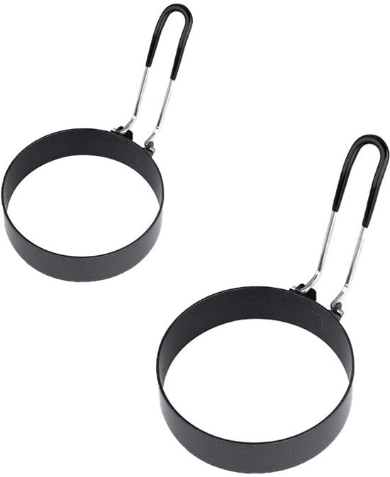 Piatto per waffle in acciaio inossidabile a specchio, 2 pezzi, diametri 75 mm e 90 mm, rivestimento antiscivolo, per omelette, sandwich e pannocchie
