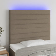 Testiera a LED-Testata con LED Tortora 80x5x118/128 cm in Tessuto 517543