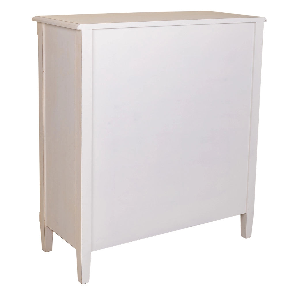 Cassettiera in legno bianco 82x36x90h