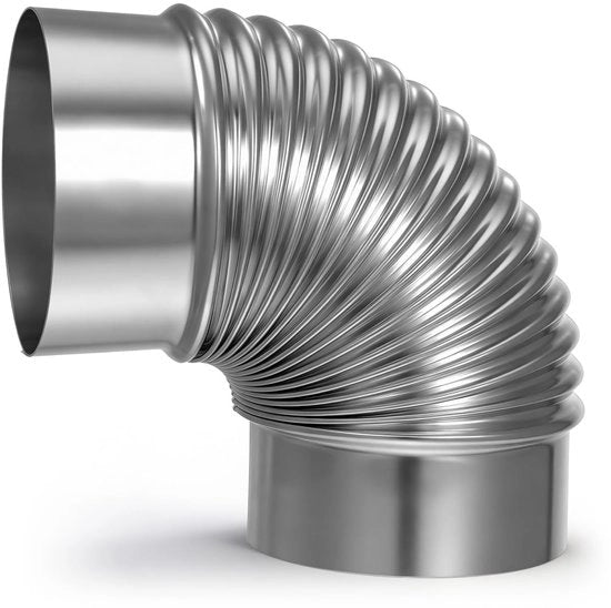 Fumaiolo in acciaio inox per camino, tubo di scarico in acciaio inox, tubazione di scarico per forno, condotto di scarico metallico, tubo di scarico per cucina, tubo di ventilazione in acciaio inox.