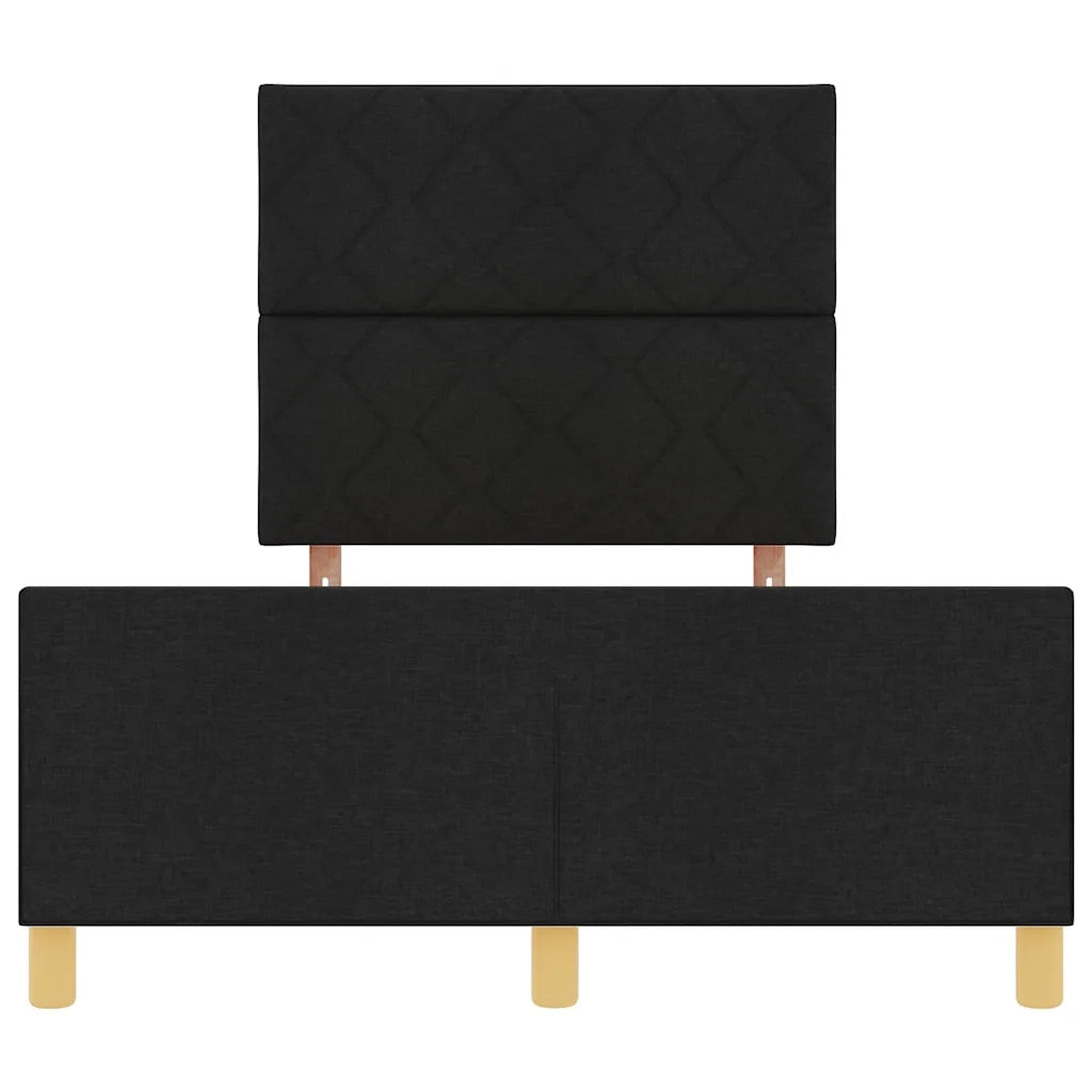 Struttura del letto con testiera-Giroletto Nero 120 x 200 cm Tessuto 987712