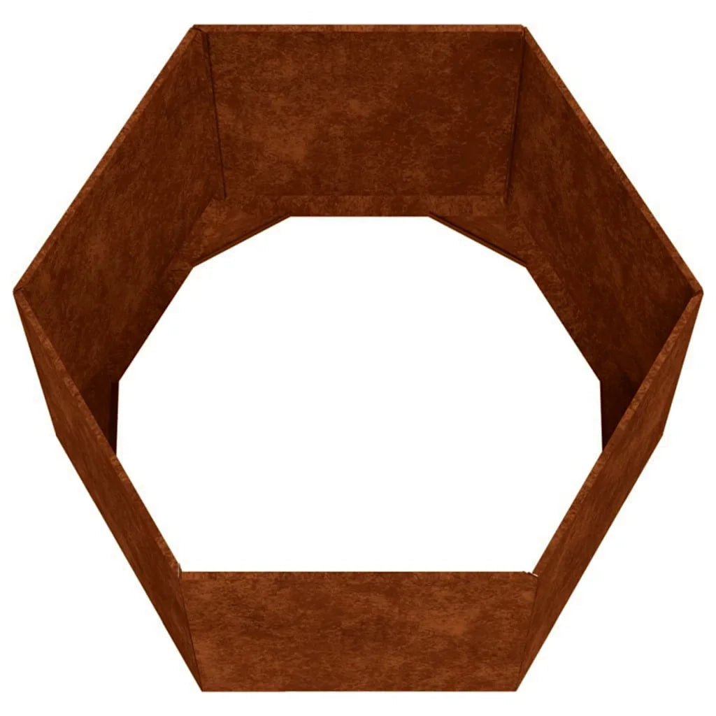 Fioriera Ruggine 60x60x45 cm Acciaio Corten 823675