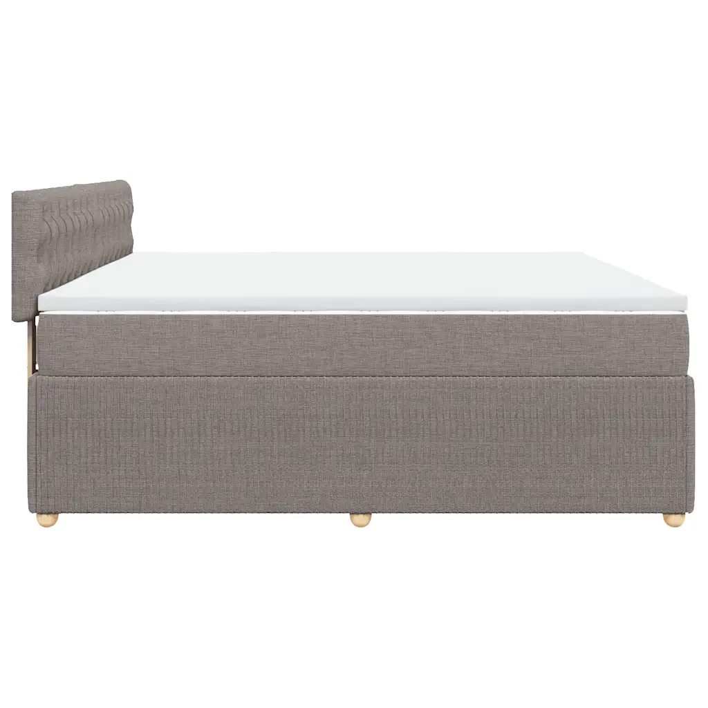 Giroletto a Molle con Materasso Tortora 200x200 cm in Tessuto 3289874
