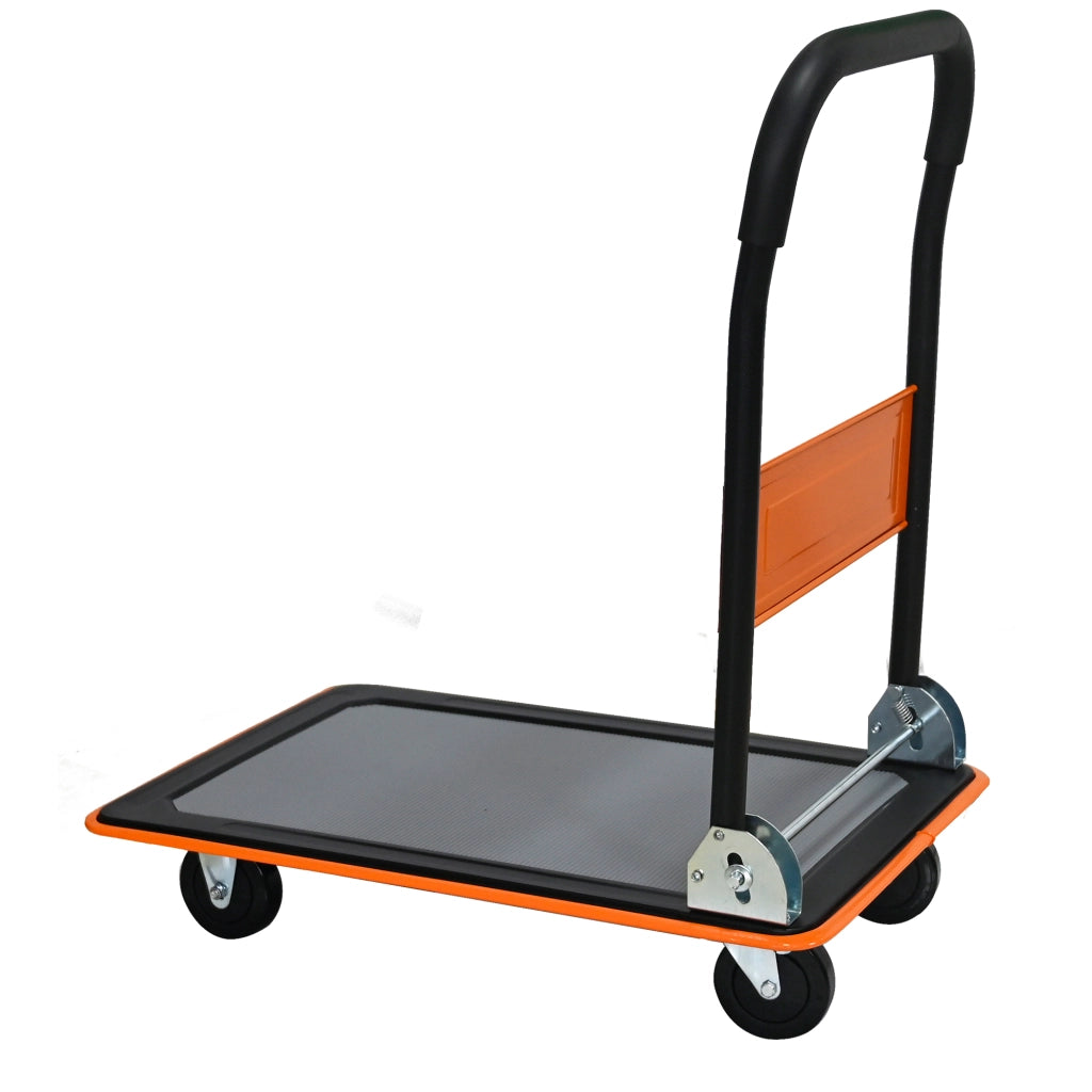 CARRELLO PIEGHEVOLE IN ACCIAIO ARANCIONE, PORTATA 150 KG