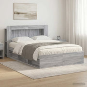 Telaio del letto con storage Sonoma grigio 160 x 200 cm