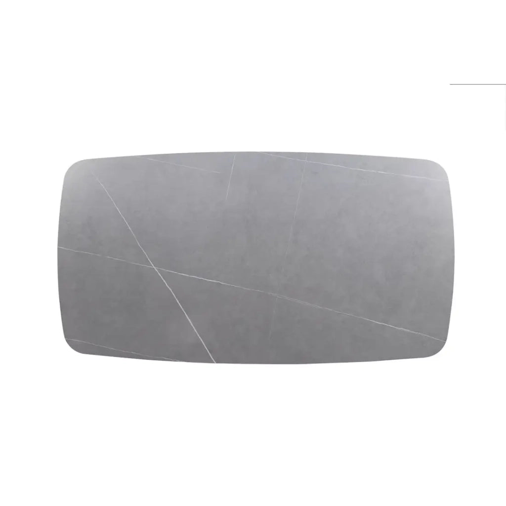 Table bassa ARVENA – Tavolino rettangolare 130x70 cm – Pietra grigia & metallo – Design contemporaneo e raffinato