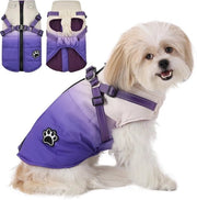 Giubbotto per cani per piccoli e medi cani Giubbotto per cani con cinturino Giubbotto per cani per cani grandi con chiusura a lampo (L, viola)