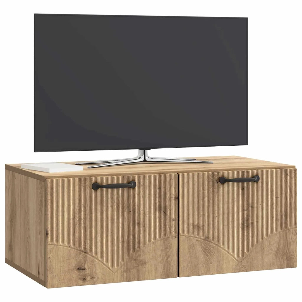 Mobile Porta TV da Muro Rovere Artigianale 78,5 x 41 x 30 cm