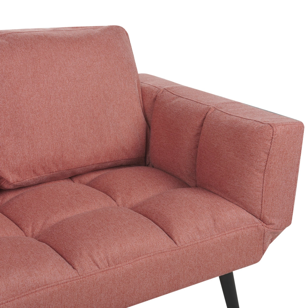 Divano letto moderno e minimalista, poltrona con braccioli regolabili tessuto rosa stile Minimalista soggiorno