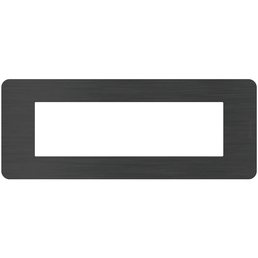 Placca Bticino MatixGO Effects 7 moduli Black Nick JA4807EN
