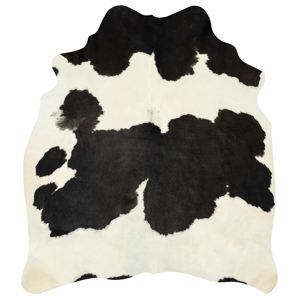 Tappeto del soggiorno | Tappeto in Vera Pelle Bovina Bianco e Nero 150x170 cm
