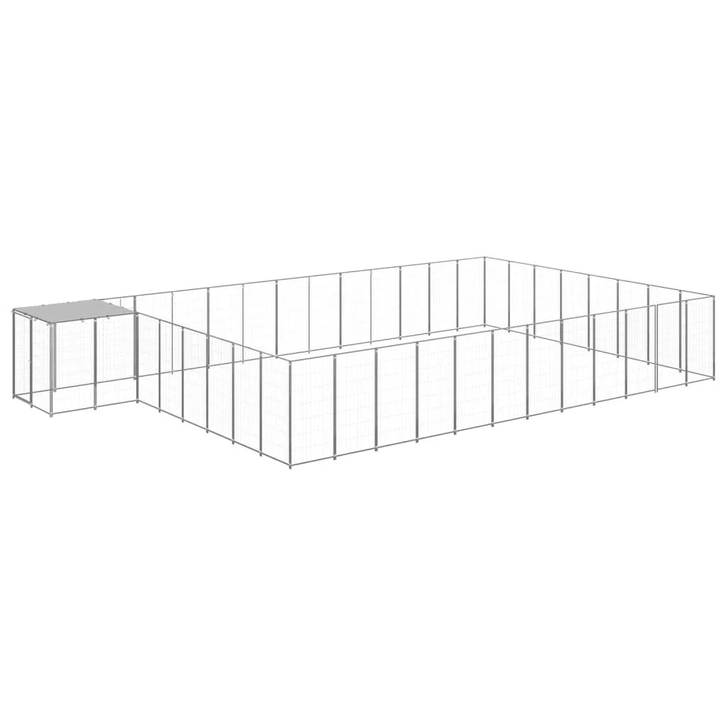 Gabbia per cani da esterno recinto per animali colore argento 30,25 m² in acciaio codice 02_0000267