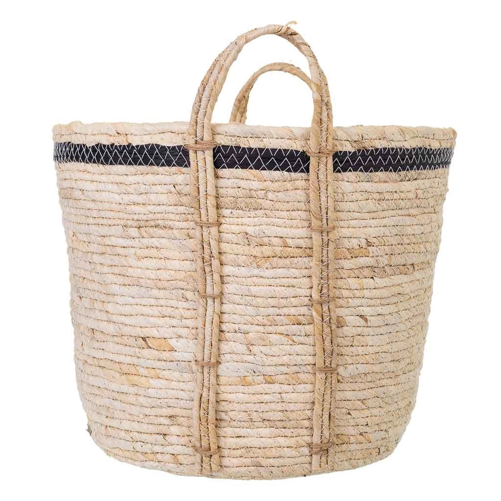Navicella in fibra naturale marrone 36x36x30h