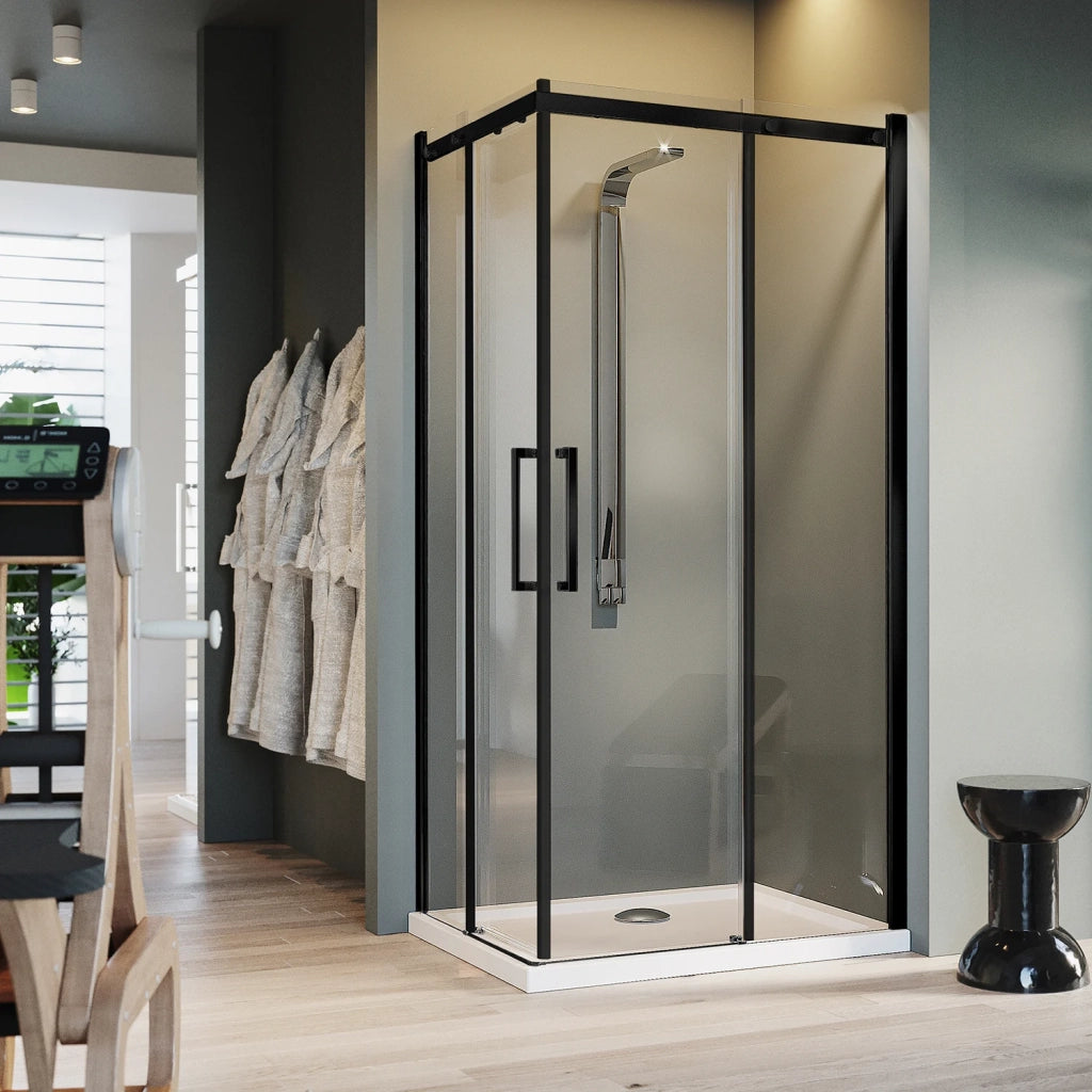 Box Doccia Rettangolare 70x75 CM 198 CM Vetro Trasparente 8 MM Destra con EasyClean mod. Prime Bla Corner