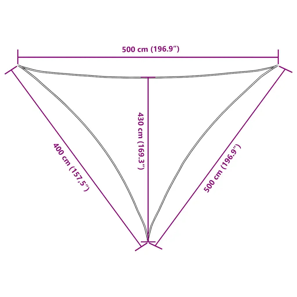 Parasole a Vela Tessuto Oxford Triangolare 4x5x5 m Terracotta 135399