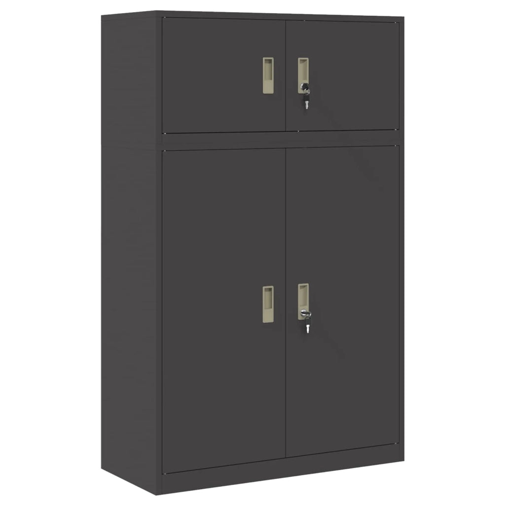 Armadio 2 pz Nero 90 x 40 x 145 cm Acciaio Bloccabile 3438645