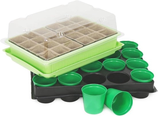 Kit di coltivazione - Contenitori per piante per 44 giovani piante - 20 contenitori