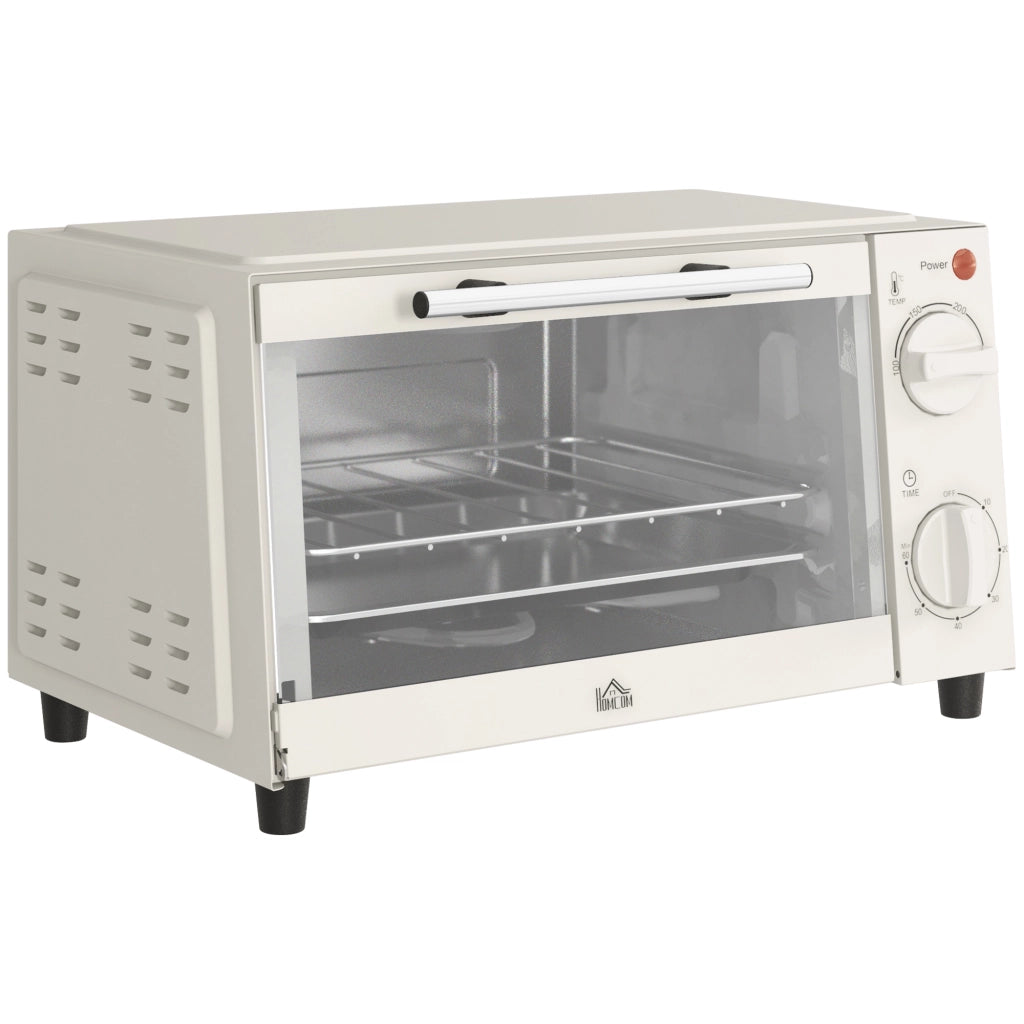 Mini Forno Elettrico 9 L 750 W con Temperatura 100-230°C; Timer 60 min; Teglia e Griglia