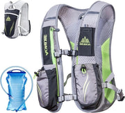 Vestito di Idratazione per Corsa 55L - Uomo Donna - Grigio - Ciclismo Escursioni Maratona - Attrezzatura Idratante Adatto per Fitness