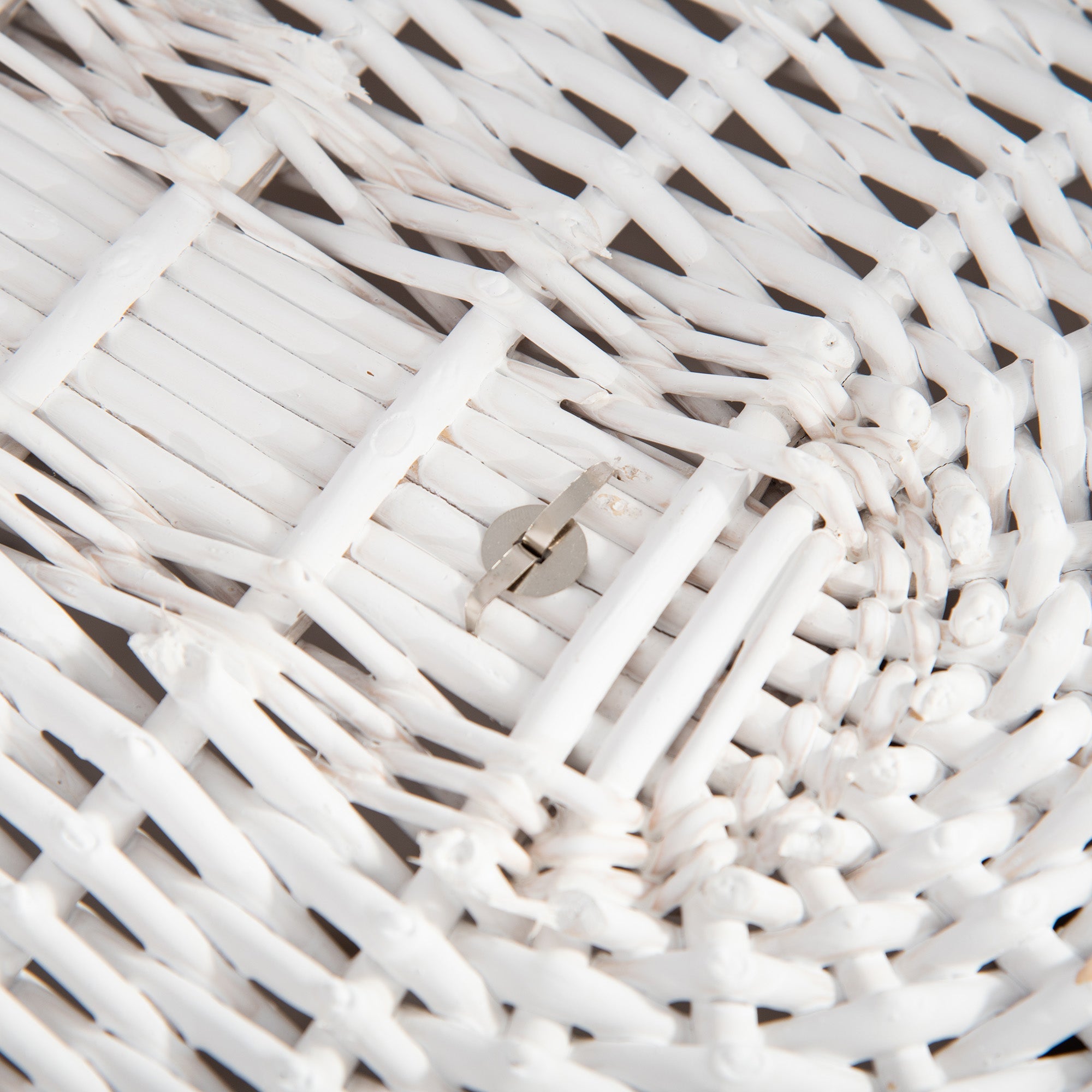 Cesto Portabiancheria 51x38x57 cm in Vimini con Coperchio e Sacco Interno Bianco