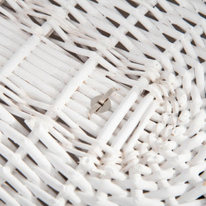 Cesto Portabiancheria 51x38x57 cm in Vimini con Coperchio e Sacco Interno Bianco