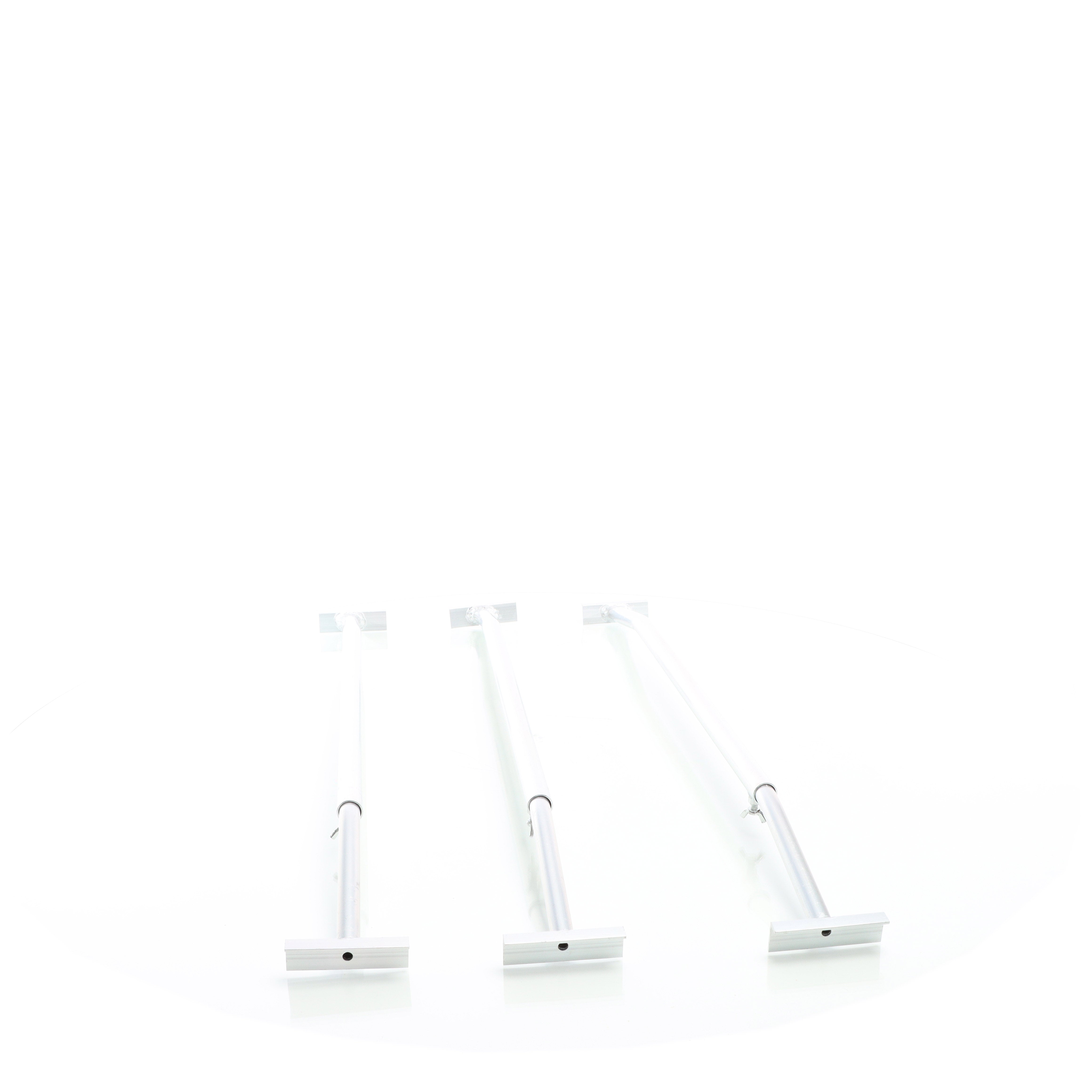 Staffe telo per rimorchi leggeri e carrelli appendice, 3 barre allungabili 100-145cm, in alluminio