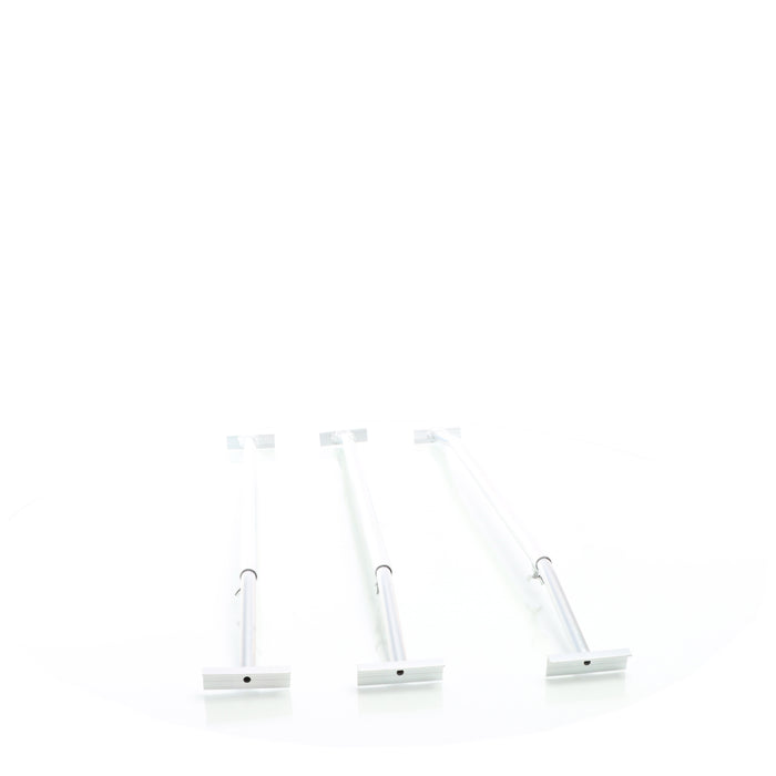 Staffe telo per rimorchi leggeri e carrelli appendice, 3 barre allungabili 100-145cm, in alluminio