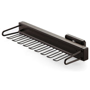 Emuca Porta cravatte laterale estraibile Moka, Verniciato moka, Tecnoplastica e Alluminio, 1 u.