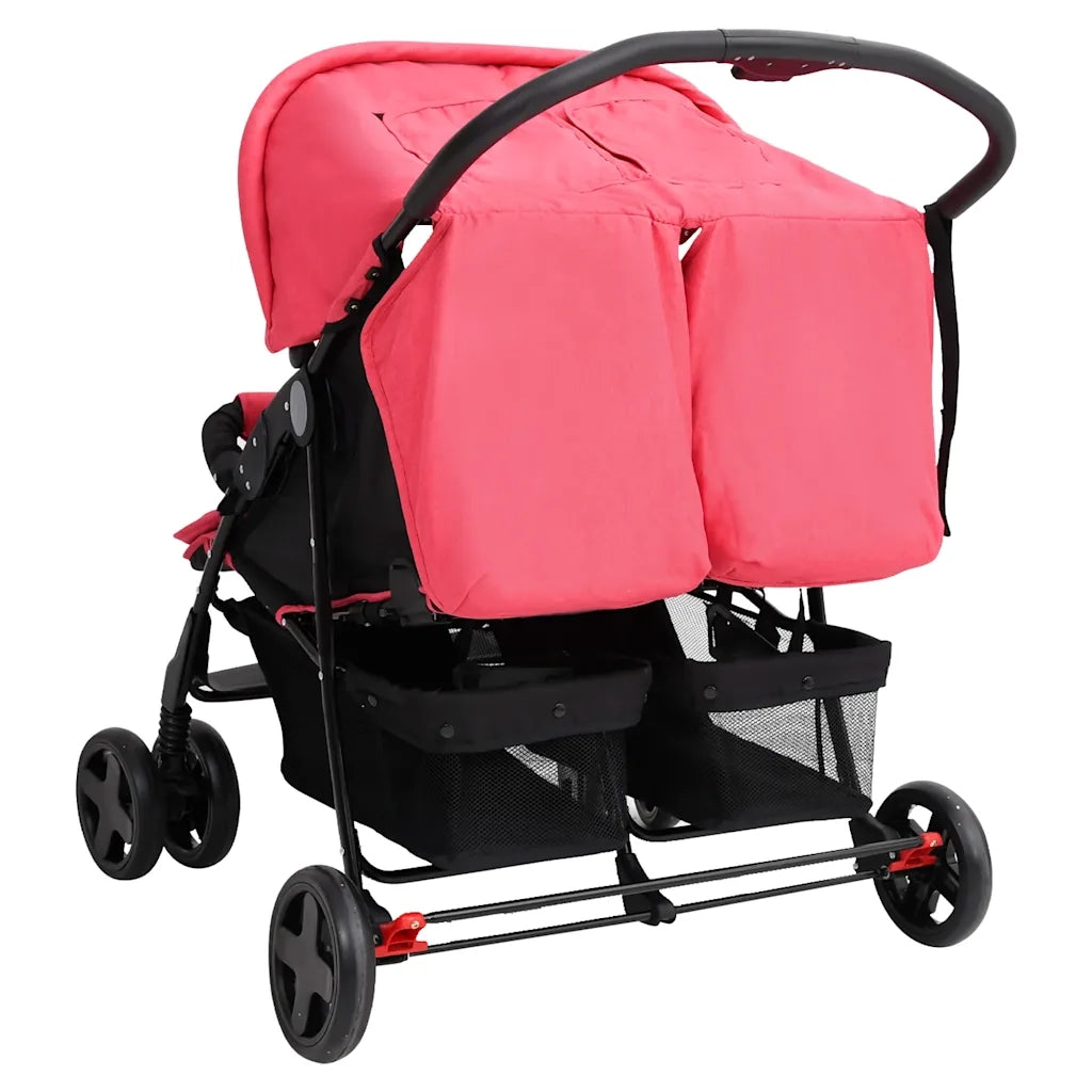 Passeggino Gemellare Rosso in Acciaio CFW8594593