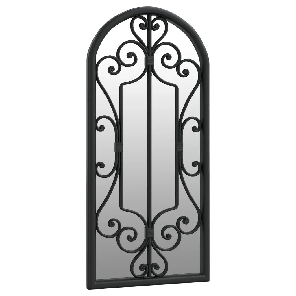 Specchio-Specchio DecorativoNero 100x45 cm Ferro per Uso Interno 921893