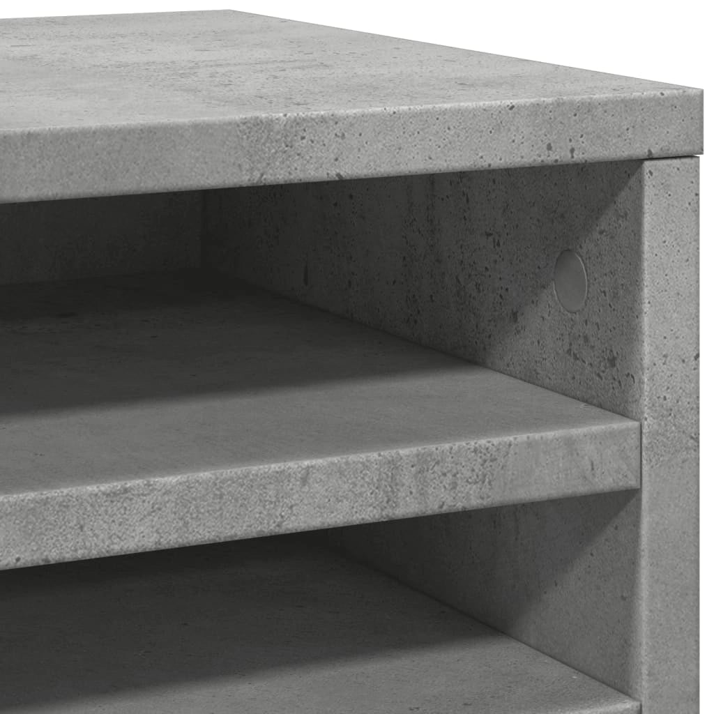 Mobiletto portaoggetti per ufficio 36 x 26 x 29,5 cm grigio cemento 02_0043553