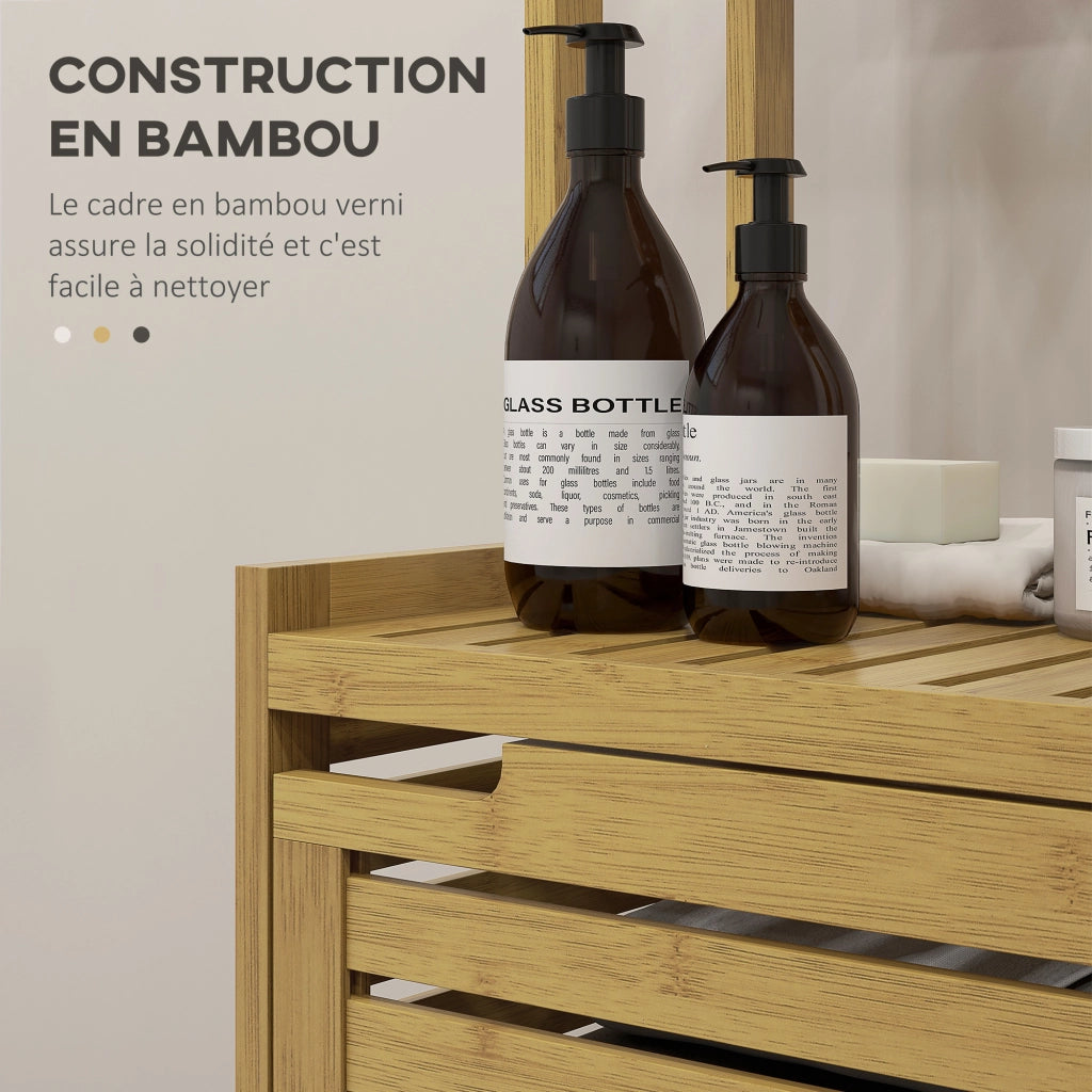 Colonna bagno in bamb¨´ ¨C zephmum ¨C 38.5x33x170 cm naturale