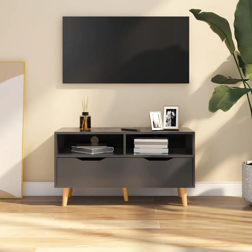 Mobile TV | Armadietto TV | Mobile Porta TV Grigio 90x40x48,5 cm in Legno Multistrato