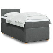 Giroletto a Molle con Materasso Grigio Scuro 90x190 cm Tessuto 3288836