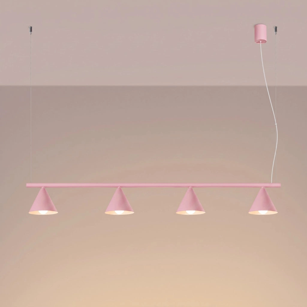 Lampadario NOX 4L rosa