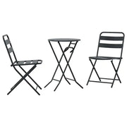 Set Bistro da Giardino 3 pz | Set Salotto da Giardino Antracite Acciaio