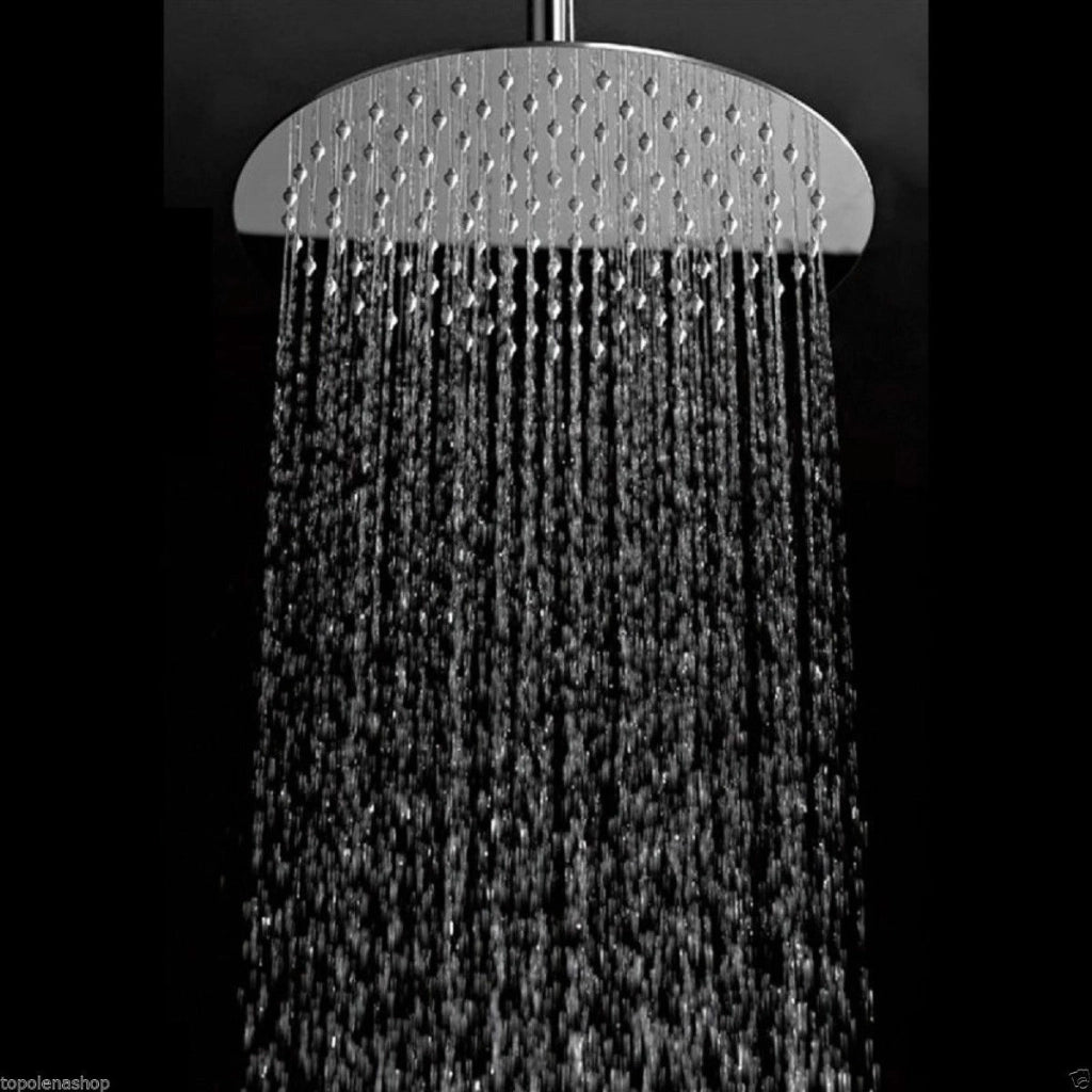SOFFIONE DOCCIA TONDO 10'' BAGNO EFFETTO PIOGGIA SOTTILE CROMATO SHOWER