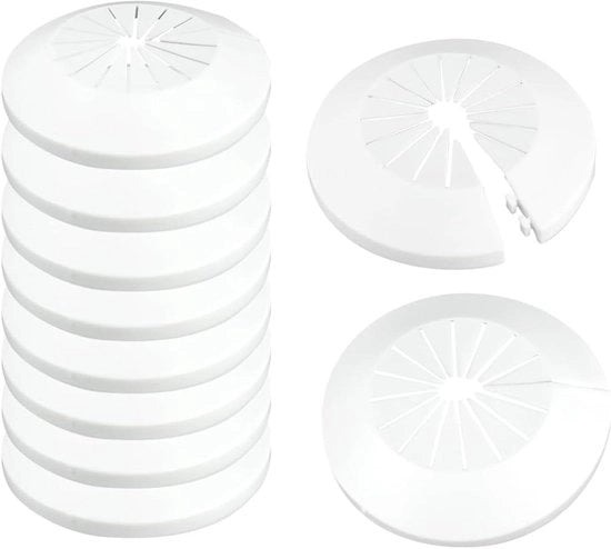 Adattatori per tubi di riscaldamento bianchi - 10 pezzi - diametro 10-25 mm