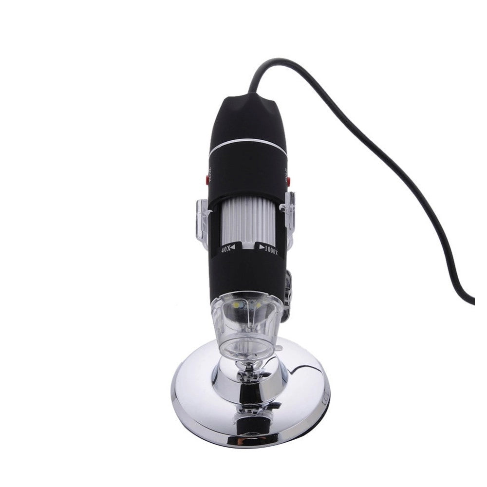 Trade Shop - Microscopio Usb Digitale 40x 1000x Pc Notebook Foto Video 8 Led 2.0 Mpx Staffa -